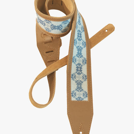 Livingston JLPBR-25 2.5 Inch Jacquard Leather Pattern Guitar Strap,Brown ( JLPBR25 JLPBR 25 )