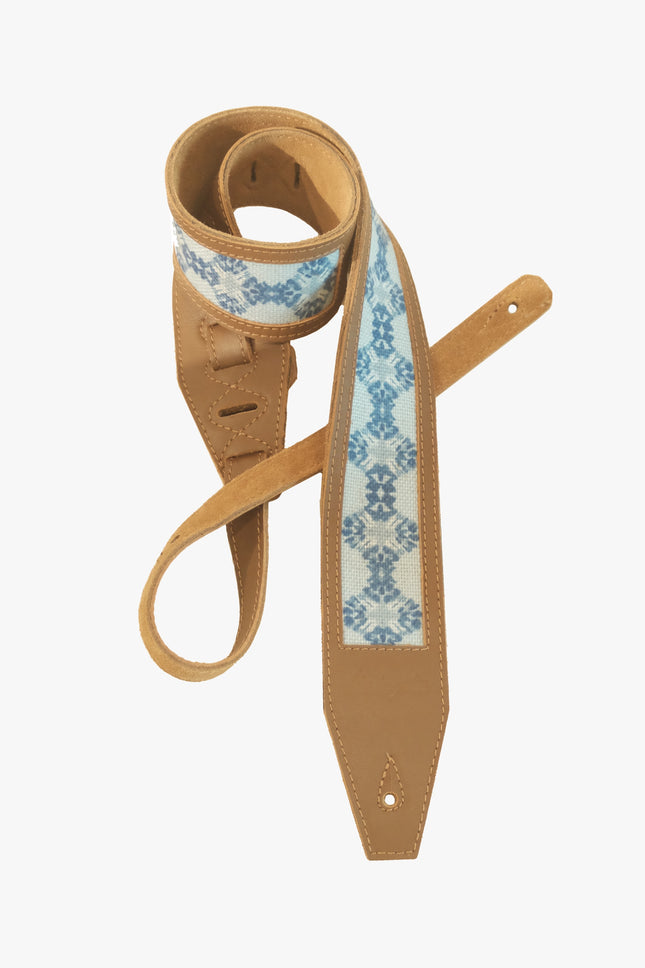 Livingston JLPBR-25 2.5 Inch Jacquard Leather Pattern Guitar Strap,Brown ( JLPBR25 JLPBR 25 )