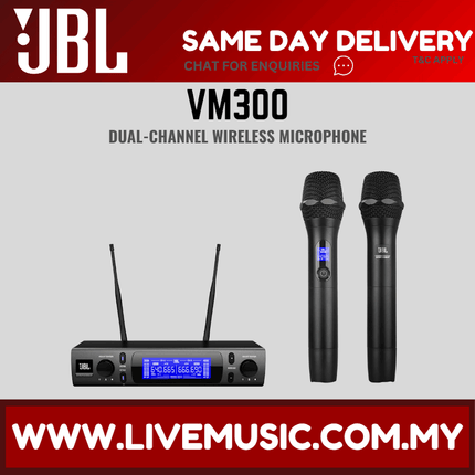 JBL VM300 UHF Wireless Dual Microphone System - ( VM 300 VM-300 )