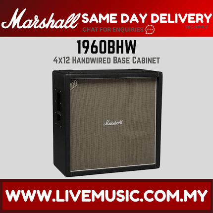 Marshall 1960BHW 4x12inch 120watt Handwired Straight Extension Cabinet (1960-BHW)