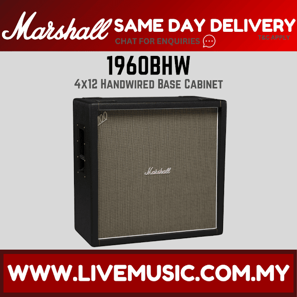 Marshall 1960BHW 4x12inch 120watt Handwired Straight Extension Cabinet (1960-BHW)