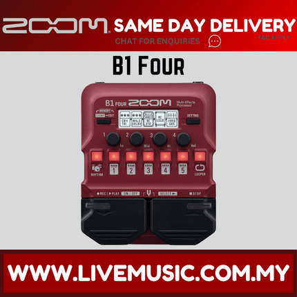 Zoom B1 FOUR Bass Multi-effects Processor (B1FOUR) Replacing B1on