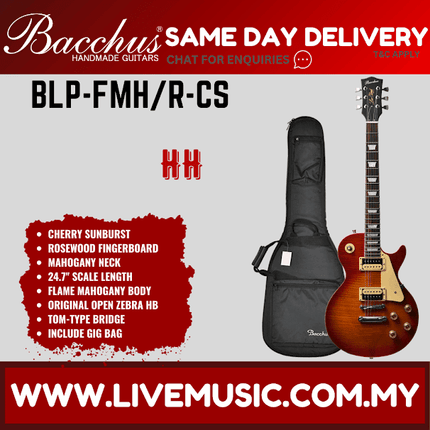 Bacchus BLP-FMH/R Electric Guitar - Cherry Sunburst (BLPFMH/BLP-FMH/R)