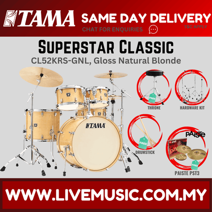 Tama Superstar Classic CL52KRS 5-Piece With PST3 Cymbal Set - ( CL-52KRS )