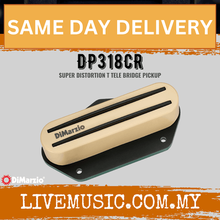 DiMarzio DP318CR Super Distortion T Tele Humbucker Pickup - Cream (DP-318CR/DP 318CR)