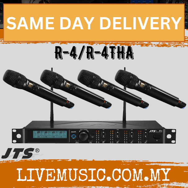 JTS R-4/R-4THA*4 UHF 4 channel diversity system ( 4x Aluminium Handheld transmitter )