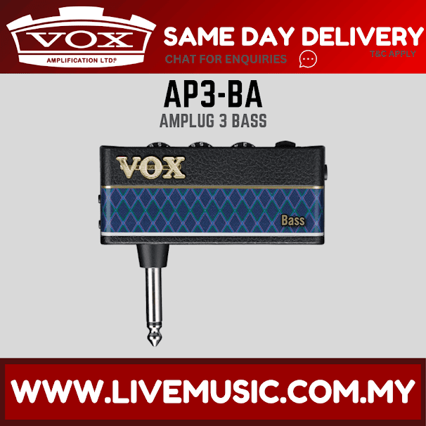 Vox amPlug 3 Bass Headphone Guitar Amp (amPlug3 / AP3-BA)