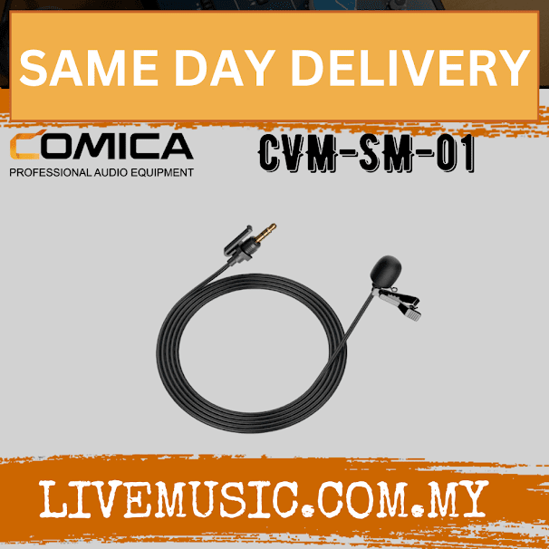 Comica CVM-SM-01 3.5mm Lavalier Mic for Wireless System Cable (CVM SM 01 CVMSM01)