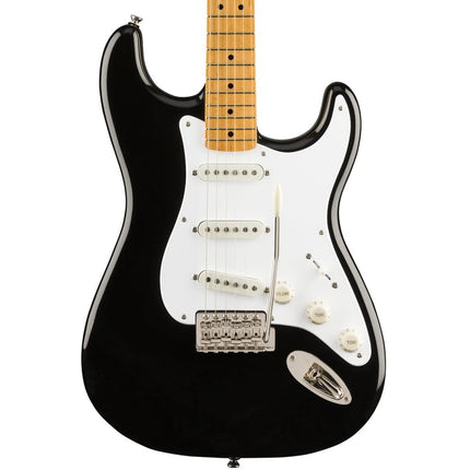 Fender Japan Traditional II 50s Stratocaster Electric Guitar, Maple Fretboard with FREE Gig Bag - Black