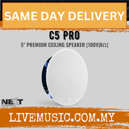Next Audio C5 Pro 5 Inch Premium in-ceiling Speaker - White ( C5-Pro / C5Pro )