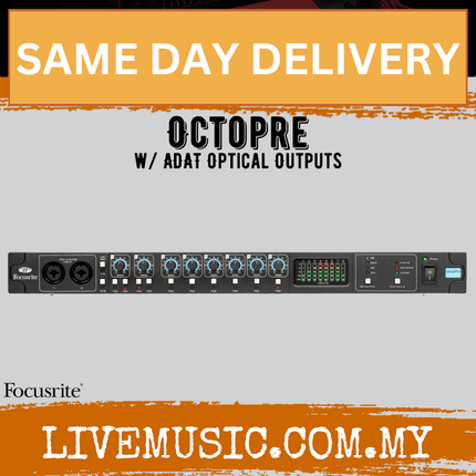Focusrite Octopre 8-channel Microphone Preamplifier with ADAT Optical Outputs