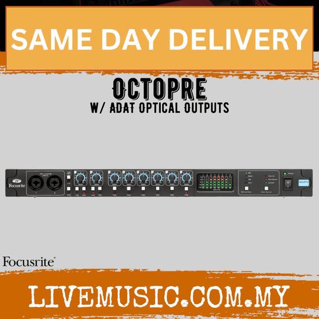 Focusrite Octopre 8-channel Microphone Preamplifier with ADAT Optical Outputs