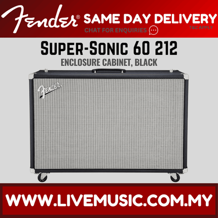 Fender Super-Sonic 60 212 120W 2x12 inch Extension Cabinet, Black