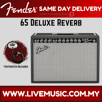 Fender 65 Deluxe Reverb Tube Guitar Combo Amplifier, 22 watt 1x12 inch