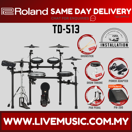 Roland TD-513 Electronic Digital Drum Set w/Accessories ( TD513 TD 513 ) Replace TD 25K TD-25K