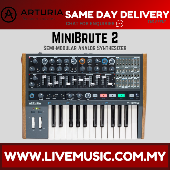 Arturia MiniBrute 2 Semi-modular Analog Synthesizer