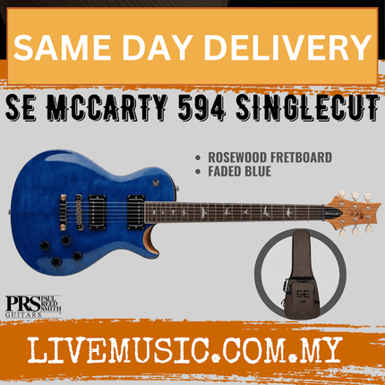 PRS SE Singlecut McCarty 594 Electric Guitar, Faded Blue
