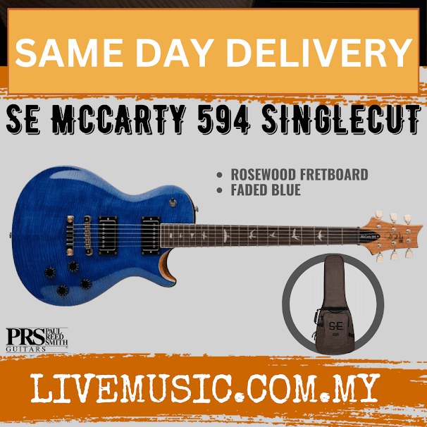 PRS SE Singlecut McCarty 594 Electric Guitar, Faded Blue