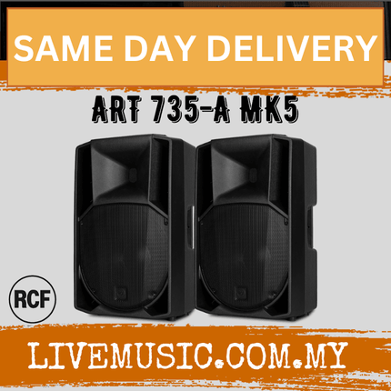 RCF ART 735-A MK5 15" 1400W 2-way Active Powered Speaker w/Speaker Stand - Each / Pair ( ART735A / ART735 / MK5 )