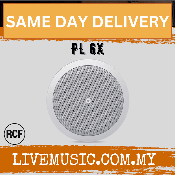 RCF PL 6X COAXIAL CEILING SPEAKER - White ( PL6X / PL-6X )