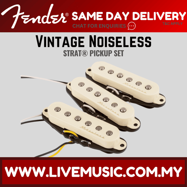 Fender Vintage Noiseless Stratocaster Pickup, Set of 3