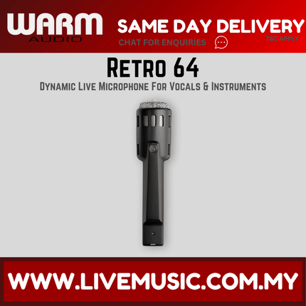 Warm Audio Retro 64 Dynamic Microphone, Black