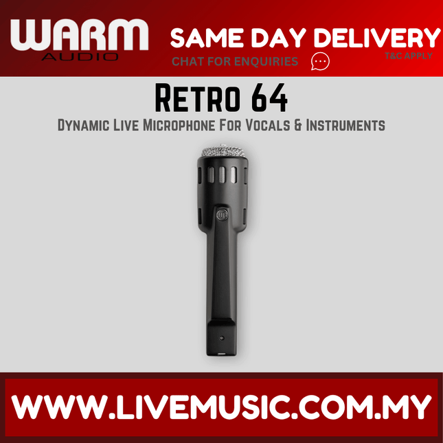 Warm Audio Retro 64 Dynamic Microphone, Black