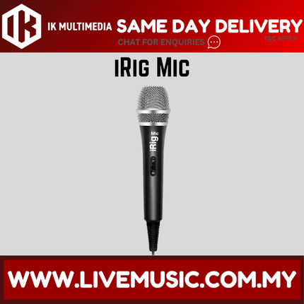 IK Multimedia iRig Mic - Handheld Microphone for iOS and Android Devices