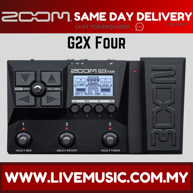 Zoom G2X Four Multi-effects Processor with Expression Pedal (G2XFour / G2X-Four )
