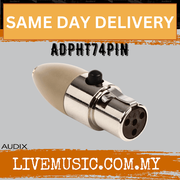 Audix ADPHT74PIN Screw-on Adapter for 4-pin Bodypacks Mic (ADPHT7-4PIN /ADPHT7 4PIN )