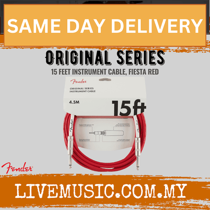 Fender Original Series Instrument Cable, 15ft - Fiesta Red