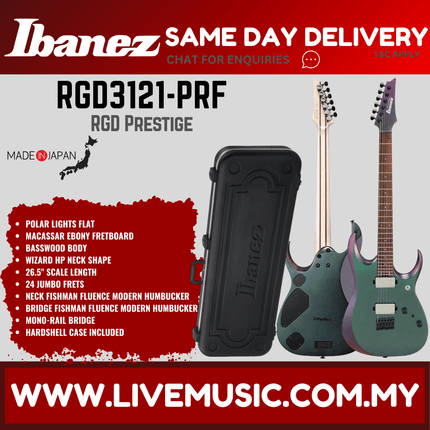 Ibanez RGD3121-PRF Rgd Series Prestige Electric Guitar, Polar Lights Flat ( RGD3121 PRF / RGD3121PRF )