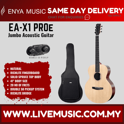 ENYA EA-X1 PRO EQ 41" Acoustic Guitar With Bag (EAX1PRO/EAX1PROE/EA X1 PROE)