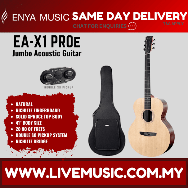 ENYA EA-X1 PRO EQ 41" Acoustic Guitar With Bag (EAX1PRO/EAX1PROE/EA X1 PROE)