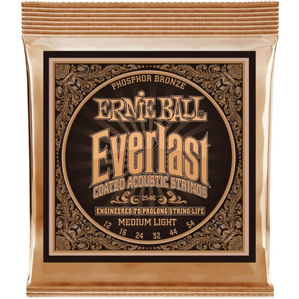 Ernie Ball 2546 Acoustic Gtr Strings Coated Phosphor Bronze Medium Light (12-54/EB2546)