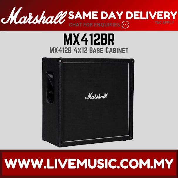 Marshall MX412BR - 240 Watt, 4x12" Straight Extension Cabinet Amplifier (MX412-BR/MX412)