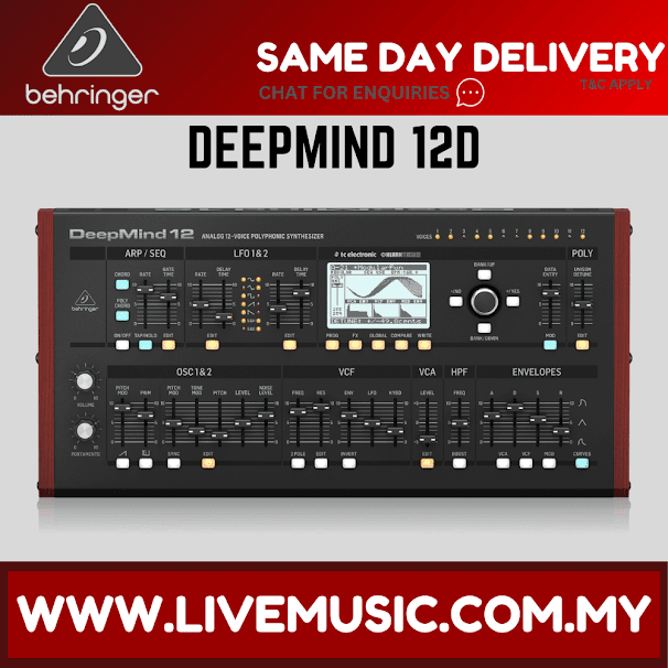 Behringer DeepMind 12D 12-voice Analog Desktop Synthesizer (DeepMind12D / DeepMind-12D)