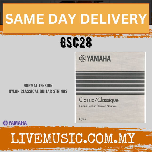 Yamaha GSC28 6-String Normal Tension Nylon Classical Strings (028-043) ( GSC-28 GSC 28 )