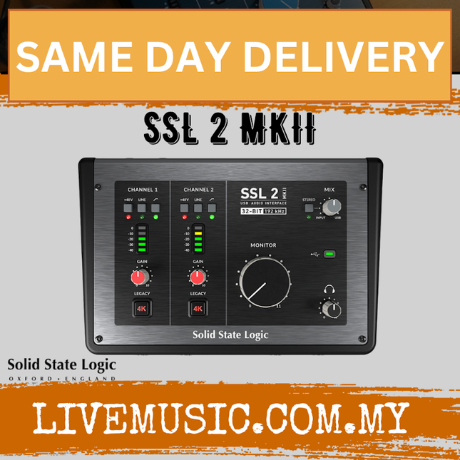 Solid State Logic SSL2 MKII 2 x 2 USB-C Audio Interface ( SSL 2 / SSL-2 / MK2 )