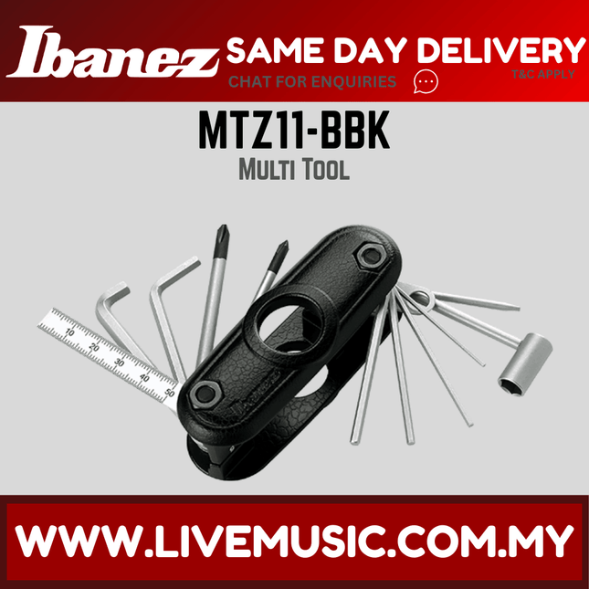 Ibanez MTZ11-BBK Quick Access Multi Tool, Black ( MTZ11 BBK / MTZ11BBK )