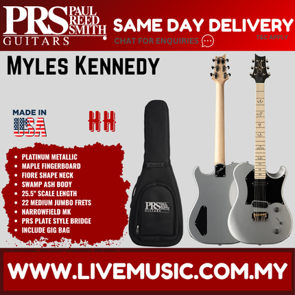 PRS Myles Kennedy Electric Guitar, Platinum Metallic