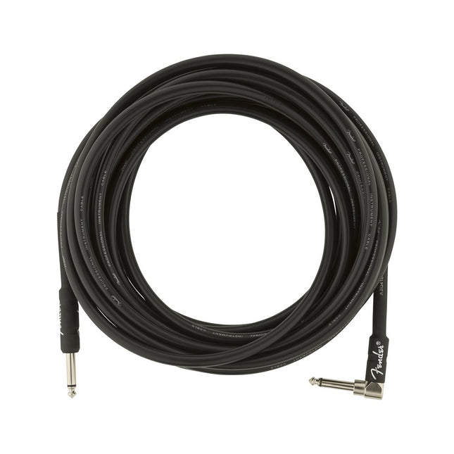 Fender Professional Series Angled Instrument Cable, 25ft - Black