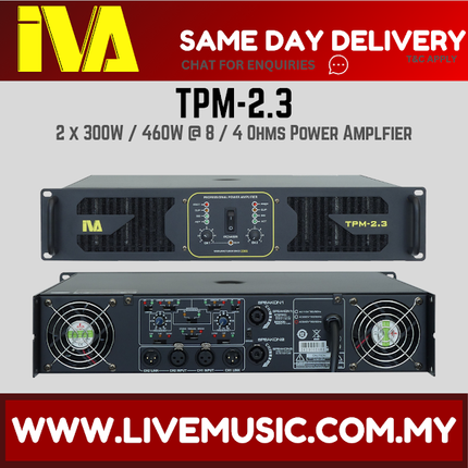 IVA TPM-2.3 2 X 300W 8 Ohms Power Amplifier ( TPM2.3 / TPM 2.3 )