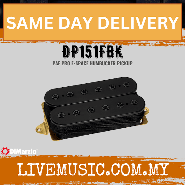 DiMarzio DP151FBK PAF Pro F-Spaced Humbucker Pickup - Black (DP151/DP-151)