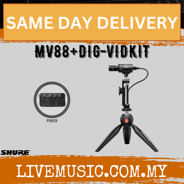 Shure MV88+ Video Kit Digital Stereo Condenser Microphone (MV-88+ / MV88)