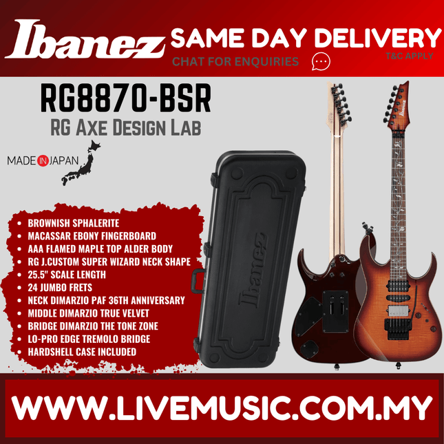 Ibanez RG8870-BSR J.custom Electric Guitar, Brownish Sphalerite (  RG8870 BSR /  RG8870BSR )