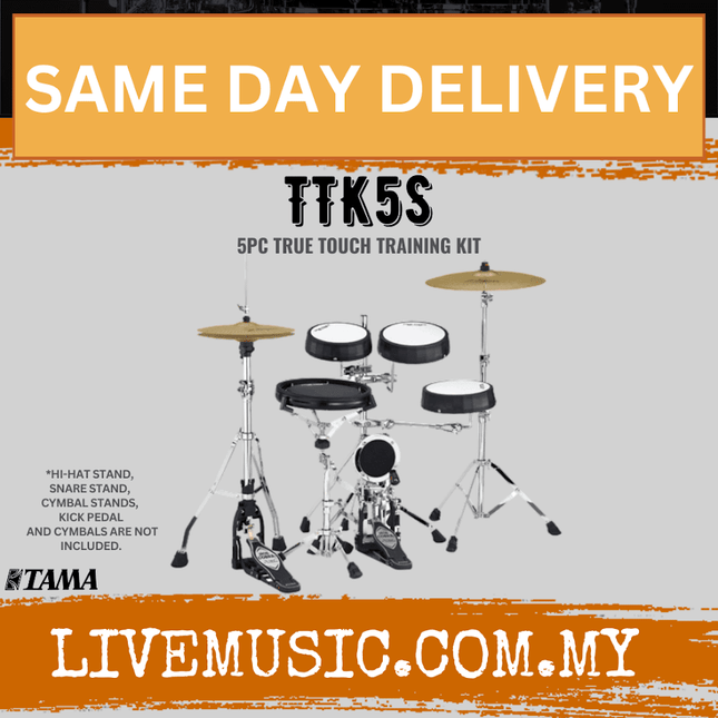 5-piece True Touch training drum kit with multiple pads and cymbal