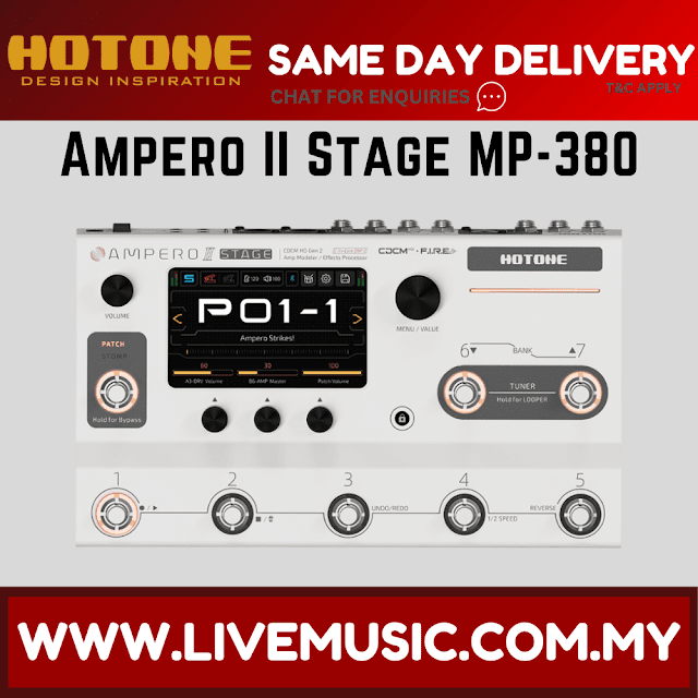 Hotone MP-380 Ampero II Stage Multieffects Pedal ( MP 380 / MP380 )