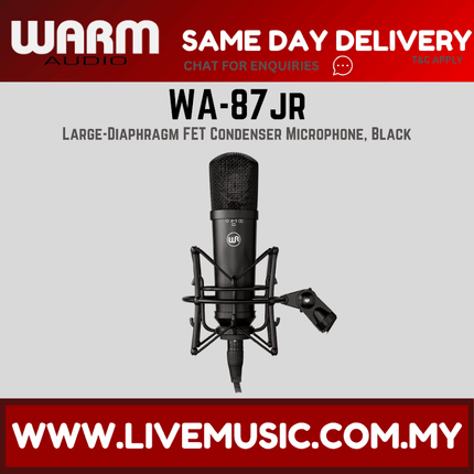 Warm Audio WA-87jr Large-Diaphragm FET Condenser Microphone, Black ( WA 87JR WA87JR )