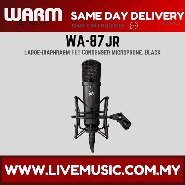 Warm Audio WA-87jr Large-Diaphragm FET Condenser Microphone, Black ( WA 87JR WA87JR )
